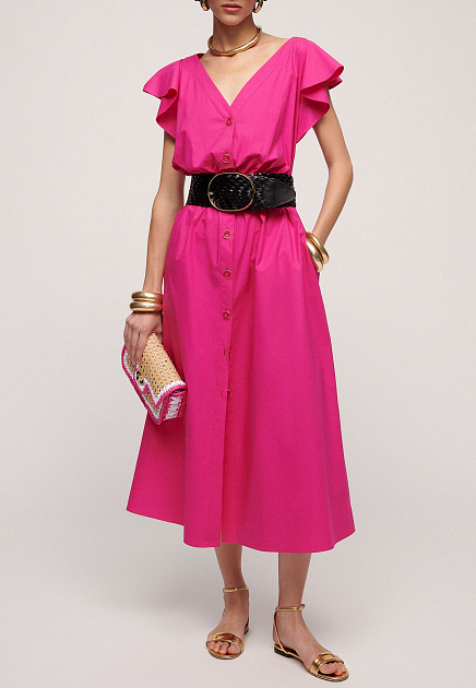 Платье LUISA SPAGNOLI  - Хлопок, Полиэстер - цвет розовый