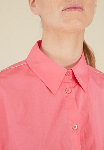 Рубашка PESERICO  - Хлопок, Полиэстер - цвет розовый