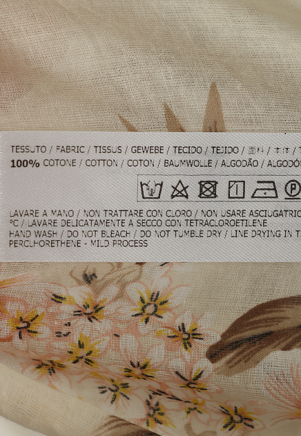 Рубашка из итальянского хлопкового муслина с принтом TWINSET Milano - ИТАЛИЯ