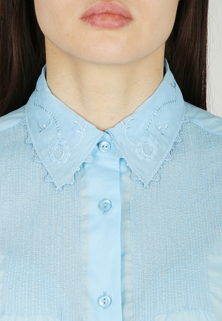 Блуза ERMANNO SCERVINO  - Хлопок - цвет голубой