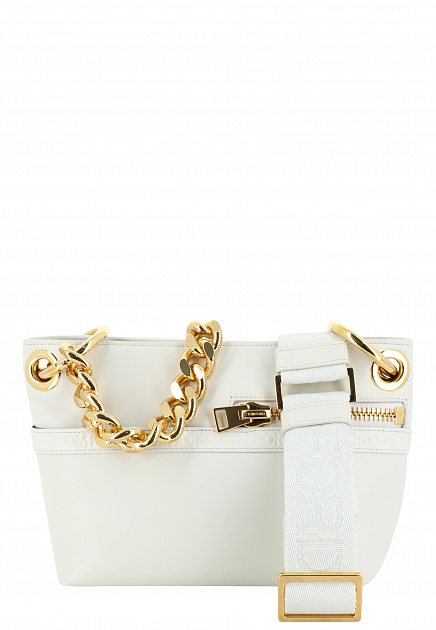 Белая сумка с золотистым декором TOM FORD