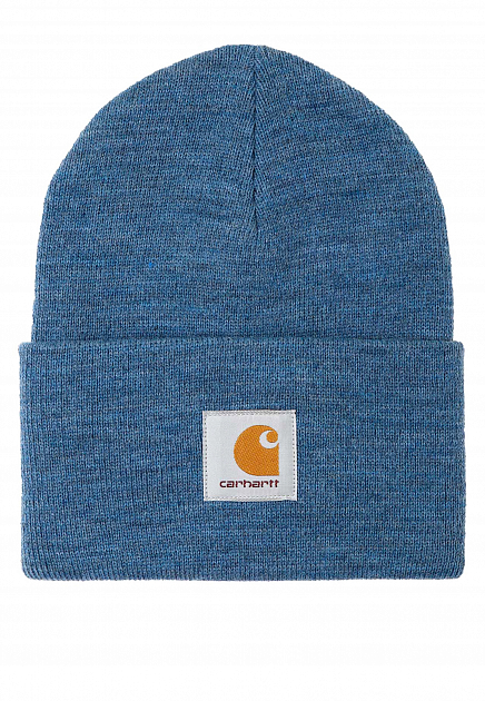 Синяя шапка с логотипом CARHARTT WIP
