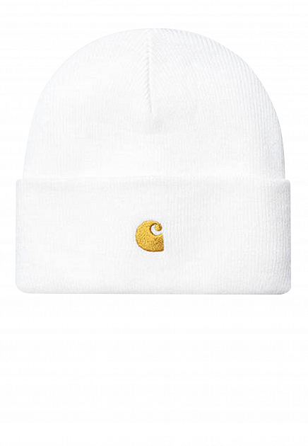 Белая шапка-бини с логотипом  CARHARTT WIP