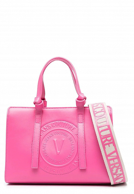 Розовая кросс-боди с логотипом VERSACE JEANS COUTURE