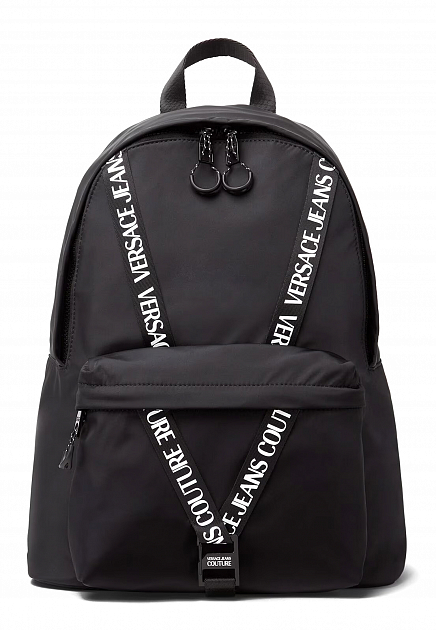 Черный рюкзак с накладным карманом  VERSACE JEANS COUTURE