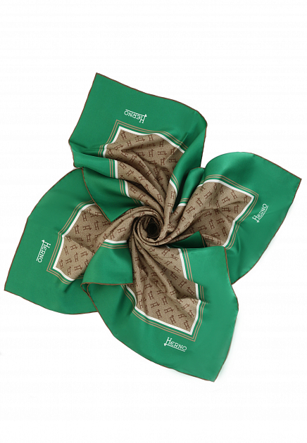 Зеленый шелковый платок  HERNO