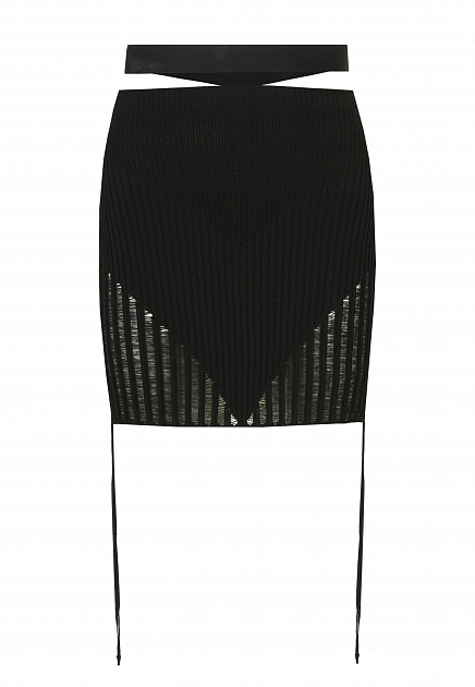 Фактурная трикотажная юбка с вырезами на талии  ANDREADAMO