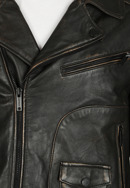Куртка-косуха с эффектом состаренной кожи STRELLSON