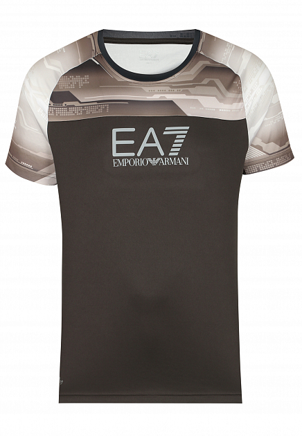 Эластичная футболка с логотипом  EA7