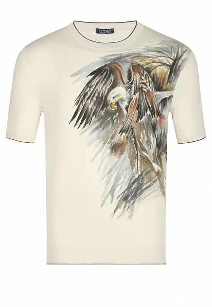 Трикотажная футболка с изображением орла BERTOLO