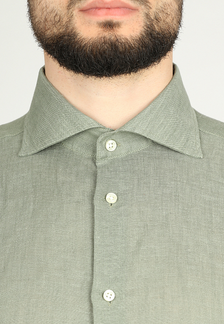 Рубашка MANDELLI  - Лён - цвет зеленый