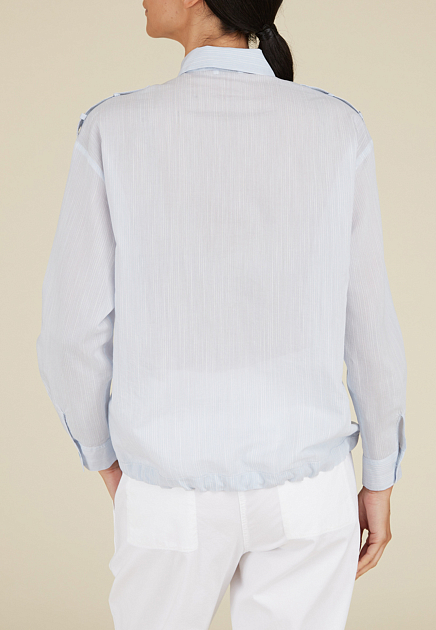 Рубашка из смесовой шелковой вуали PESERICO - ИТАЛИЯ