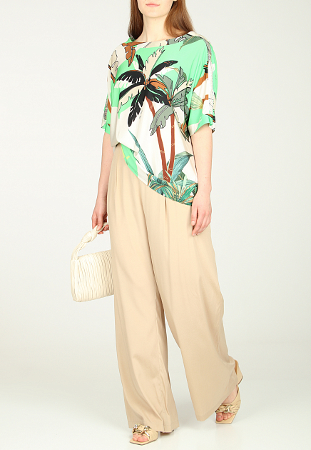Блуза свободного кроя с тропическим принтом ELISA FANTI - ИТАЛИЯ
