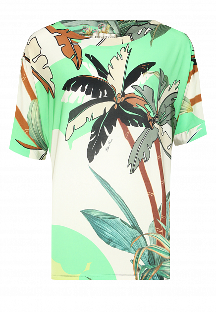 Блуза свободного кроя с тропическим принтом ELISA FANTI