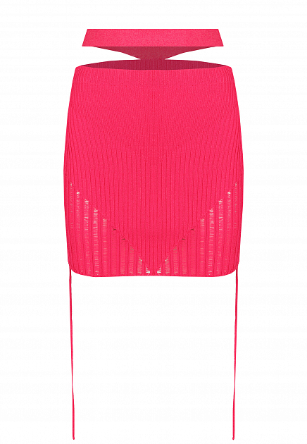 Фактурная трикотажная юбка с вырезами на талии  ANDREADAMO