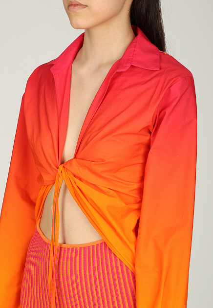 Платье ANDREADAMO  - Хлопок, Вискоза - цвет оранжевый