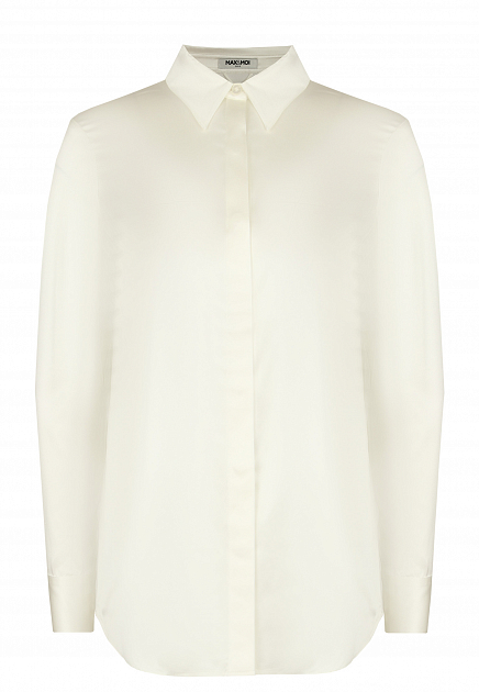 Шелковая блуза с вышивкой на манжетах MAX&MOI