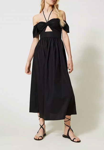 Платье TWINSET Milano  - Хлопок - цвет черный