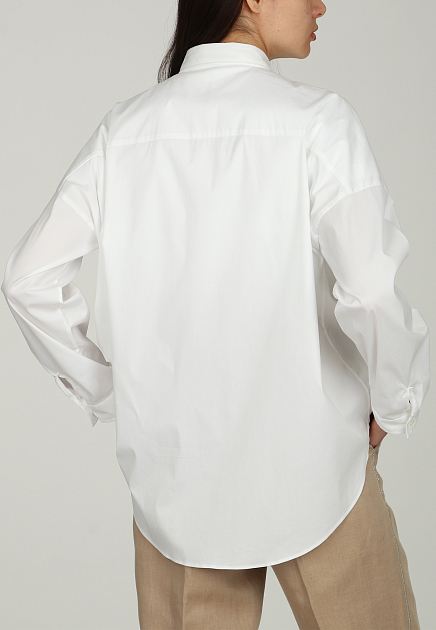 Блуза BRUNELLO CUCINELLI  - Хлопок - цвет белый
