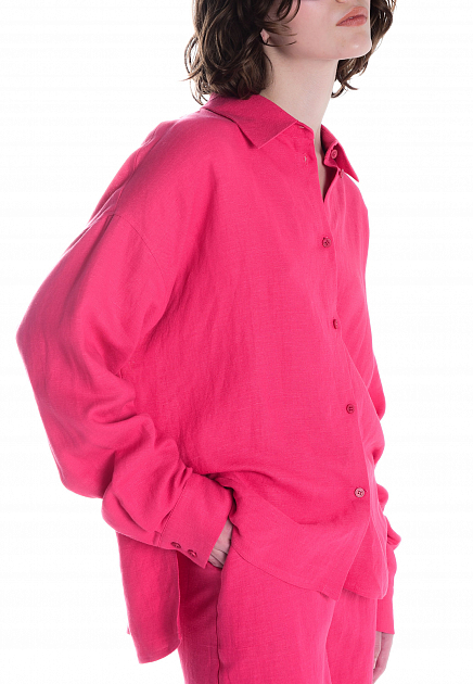 Рубашка AZUR  - Лён - цвет розовый