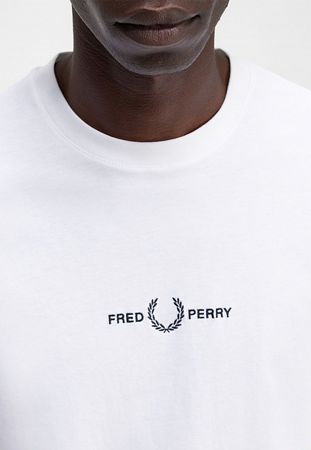 Футболка FRED PERRY  - Хлопок - цвет белый
