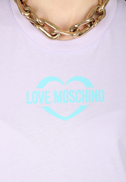 Футболка MOSCHINO Love  - Хлопок - цвет фиолетовый