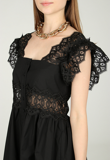 Платье ALBERTA FERRETTI  - Хлопок - цвет черный