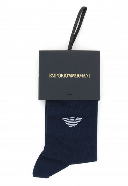 Синие носки с логотипом EMPORIO ARMANI Underwear