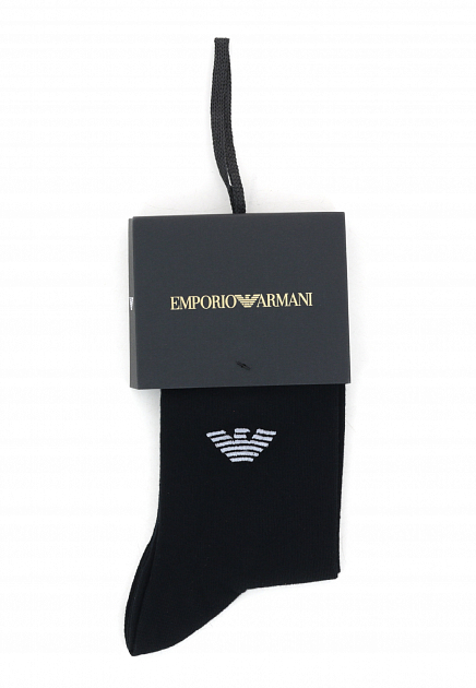 Черные носки с логотипом EMPORIO ARMANI Underwear