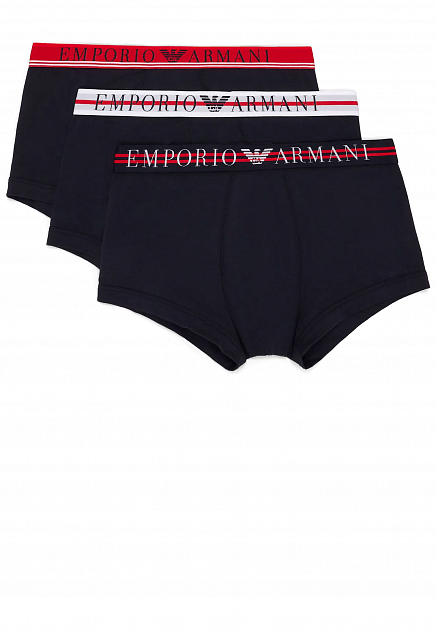 Комплект из трех боксеров с контрастным поясом EMPORIO ARMANI Underwear