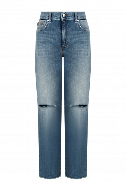 Прямые джинсы с разрезами  MOSCHINO Love
