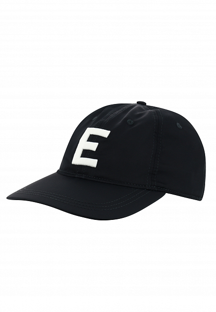 Черная бейсболка с контрастным логотипом ERMANNO FIRENZE - ИТАЛИЯ