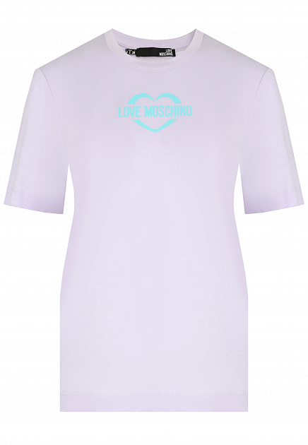 Лавандовая футболка с логотипом MOSCHINO Love