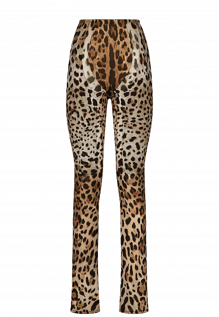 Облегающие брюки с леопардовым принтом DOLCE&GABBANA