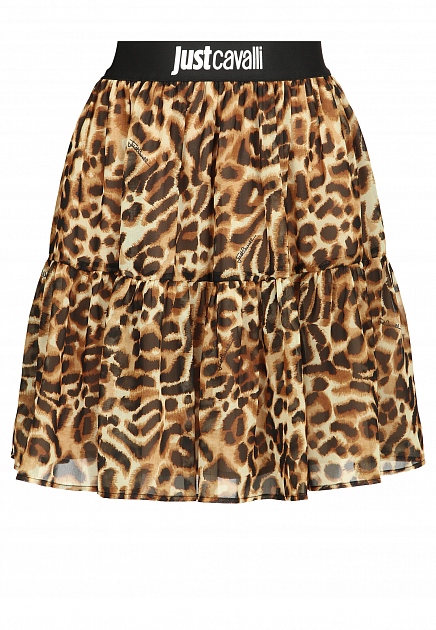 Леопардовая юбка с эластичным поясом JUST CAVALLI