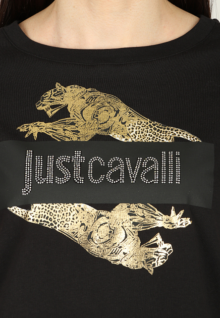 Футболка JUST CAVALLI  - Хлопок - цвет черный