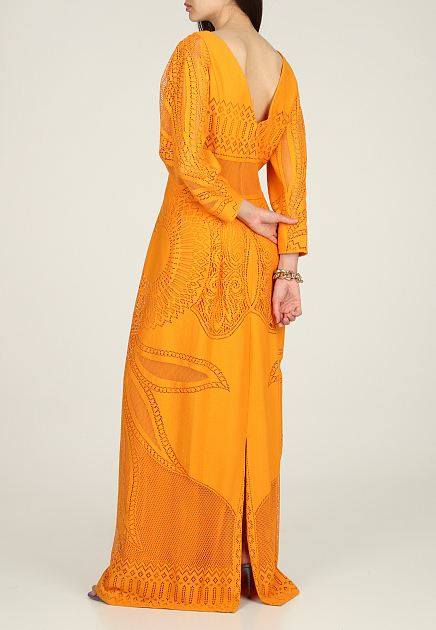 Платье ALBERTA FERRETTI  - Хлопок - цвет оранжевый