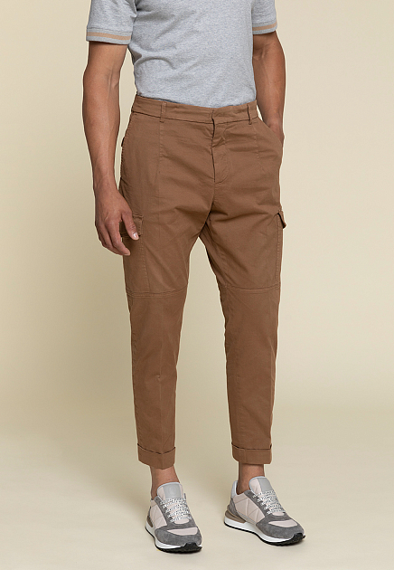 Зауженные брюки с накладными карманами PESERICO