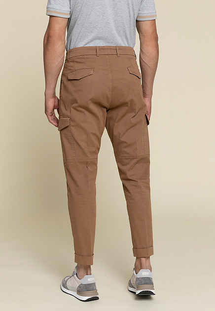 Зауженные брюки с накладными карманами PESERICO - ИТАЛИЯ