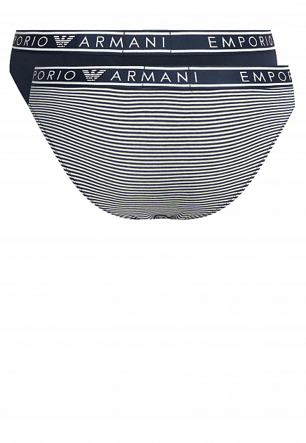 Комплект из двух трусов с логотипированной полоской EMPORIO ARMANI Underwear - ИТАЛИЯ