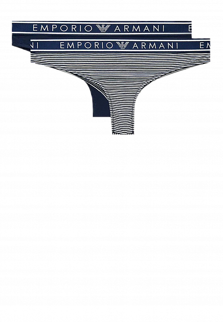 Комплект из двух трусов с логотипированной полоской EMPORIO ARMANI Underwear - ИТАЛИЯ