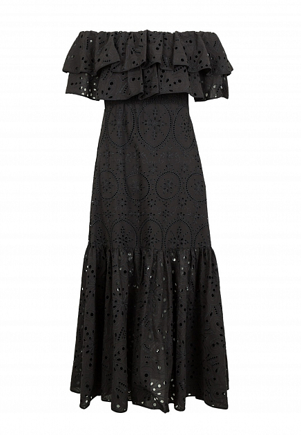 Платье из смесового хлопка с вышивкой бродери англез CHARO RUIZ IBIZA