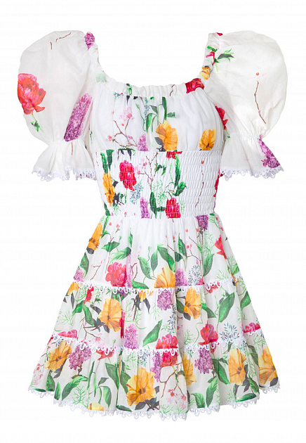 Мини-платье с цветочным принтом Giulia CHARO RUIZ IBIZA