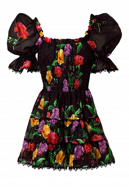 Мини-платье с цветочным принтом Giulia CHARO RUIZ IBIZA