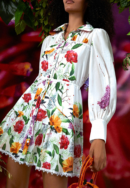 Платье-рубашка с цветочным принтом Begonia CHARO RUIZ IBIZA - ИСПАНИЯ