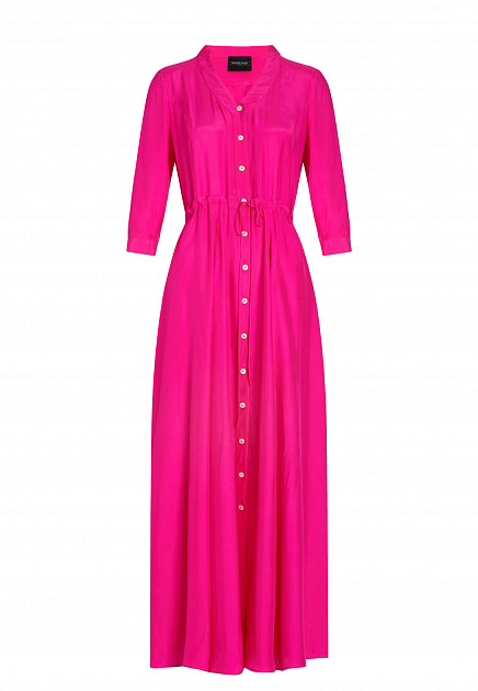 Шёлковое платье-рубашка с кулиской на талии SIMONETTA RAVIZZA