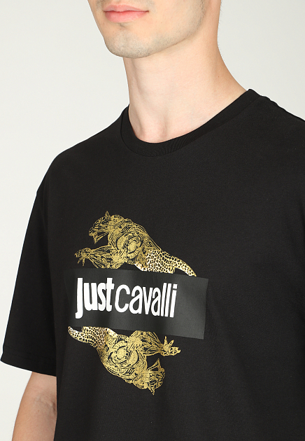 Футболка JUST CAVALLI  - Хлопок - цвет черный