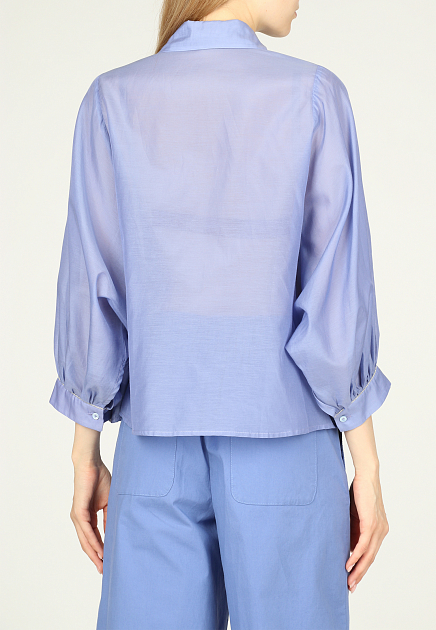 Блуза PESERICO  - Хлопок, Шелк - цвет фиолетовый