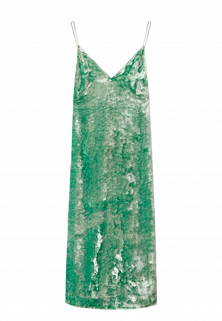 Платье-комбинация из тонкого вельвета JIL SANDER