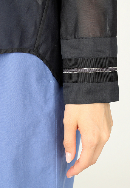 Блуза PESERICO AUREA  - Хлопок, Шелк - цвет черный